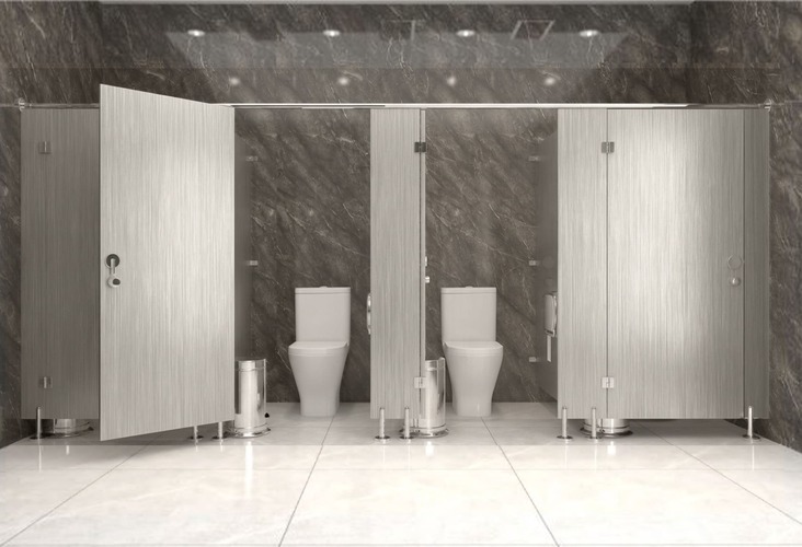 gambar gambar Compact-Toilet-Cubicle - Pattern 820 T Silver Brush